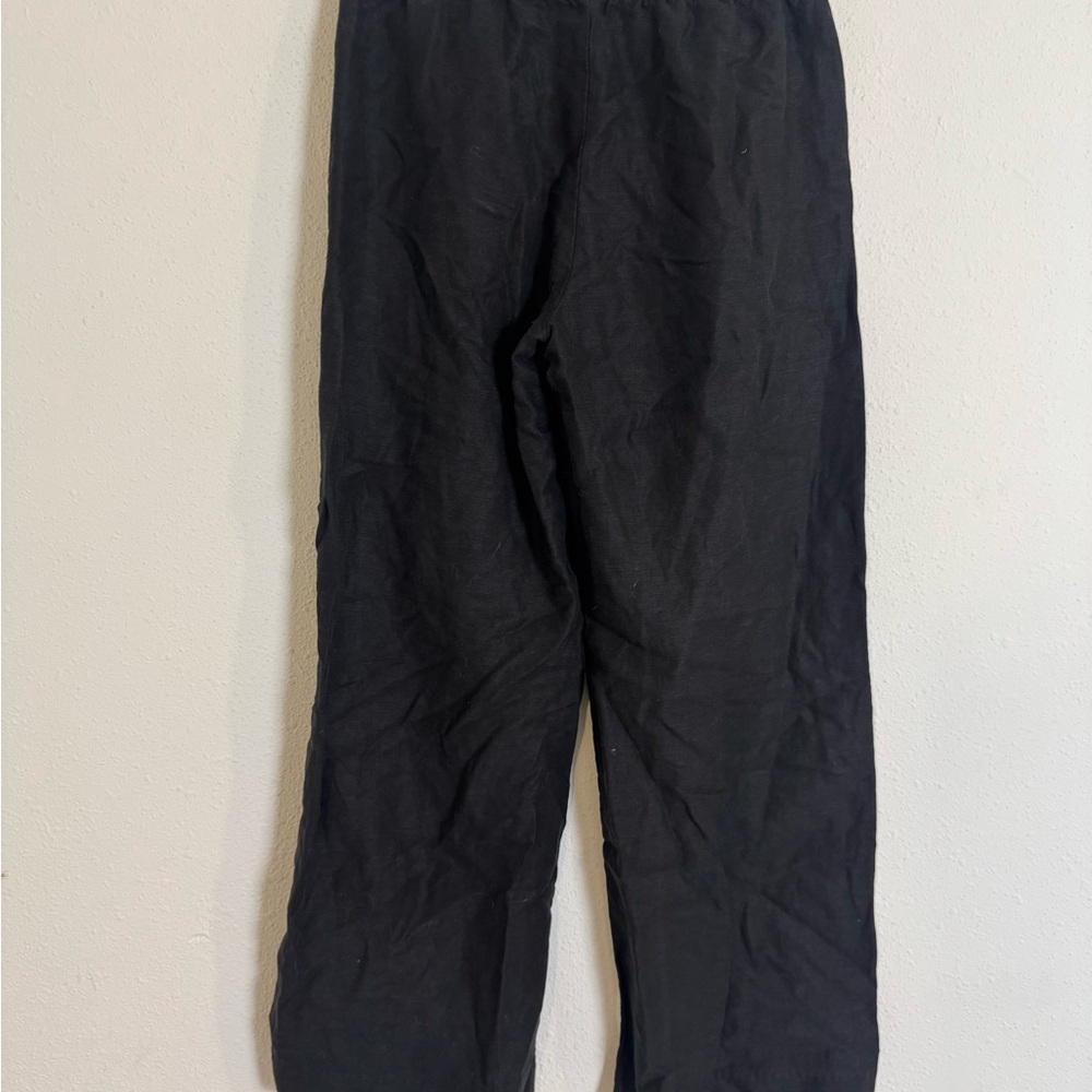 Wilfred aritzia black Linen Wide-Leg Pants - Picture 4 of 5